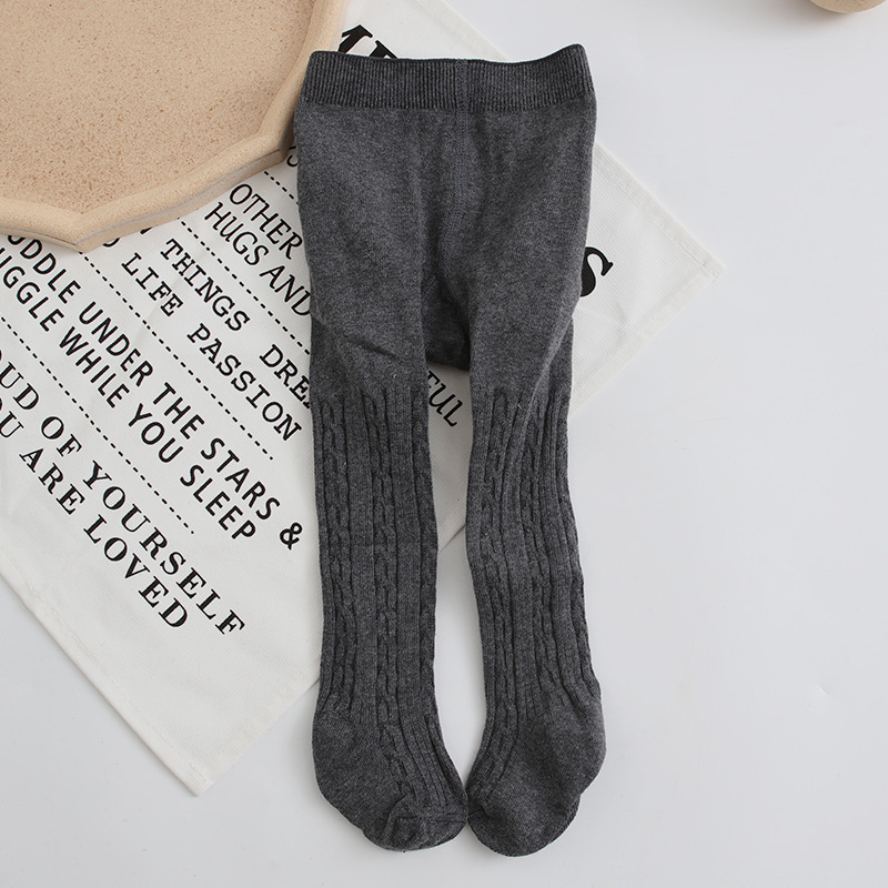 Same Style with Little Seven Spring and Autumn New Twist Children's Pantyhose Boneless Stitched Comfortable Baby Going out Pants Leggings