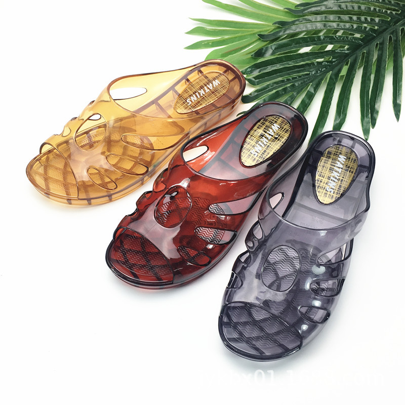 New Crystal Slippers Women's Summer Transparent Non-Slip Slipper Outdoor Fashion Plastic Slippers Factory Direct Sales