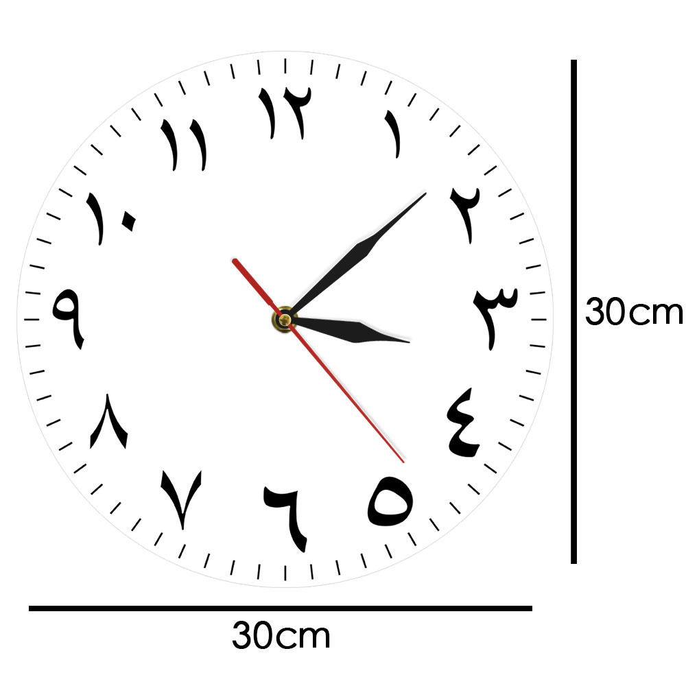 复古创意数字亚克力挂钟 时尚跨境礼品时钟 古文字