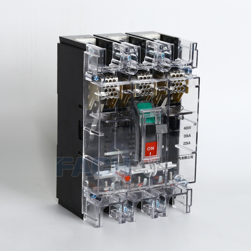hcm1-250a空开塑壳断路器透明电闸塑料外壳式空气开关3p电压380v