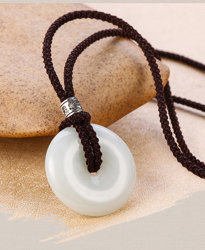 平安扣吊坠挂绳男黑红绳子手工编织挂脖项链绳玉坠线玉佩挂件配绳