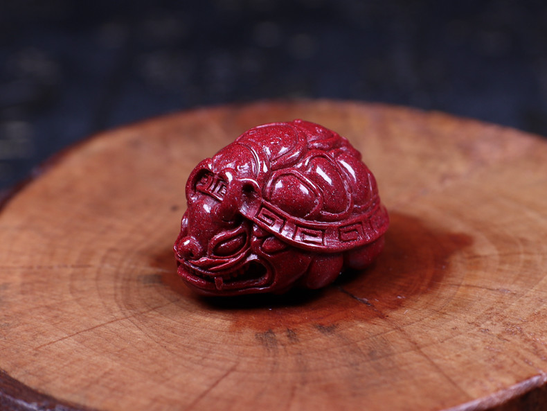 天然朱砂紫金砂帝王砂小龙龟吊坠背云散珠佛头手链配件