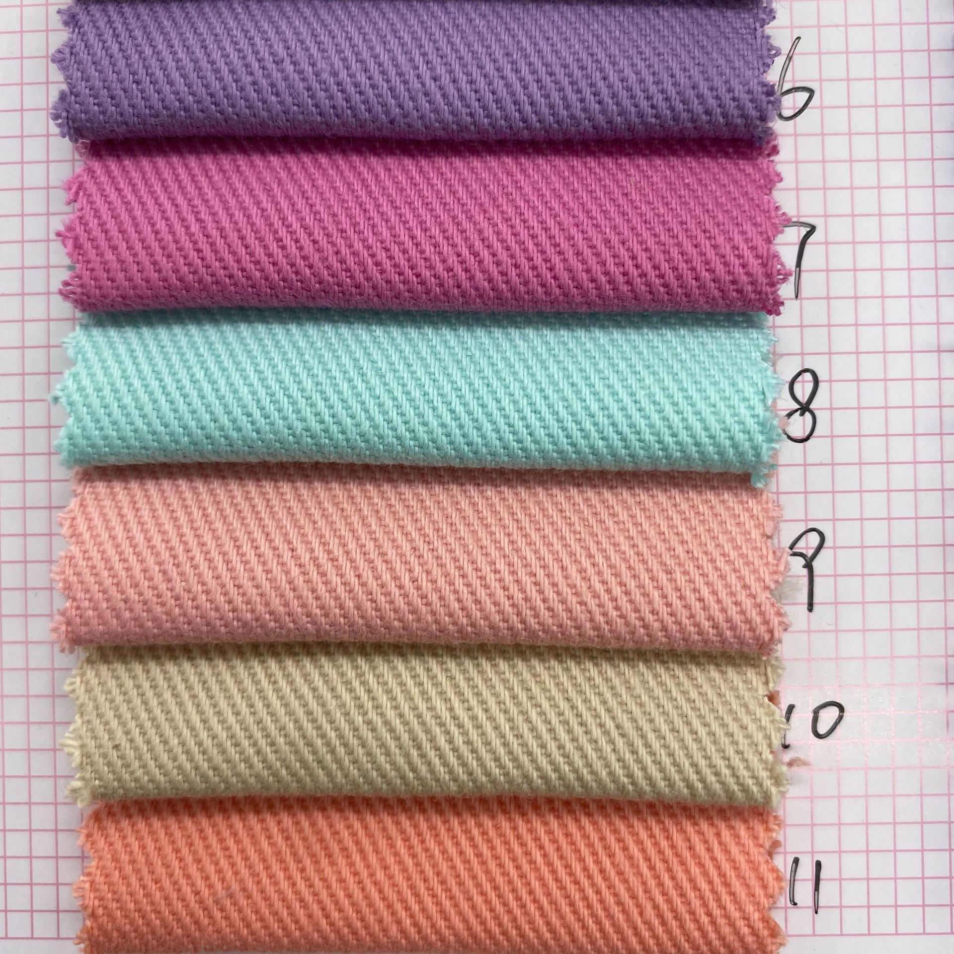 水洗棉斜纹棉布料 赛络纺柔软童装布料休闲裤子外套棉布现货供应