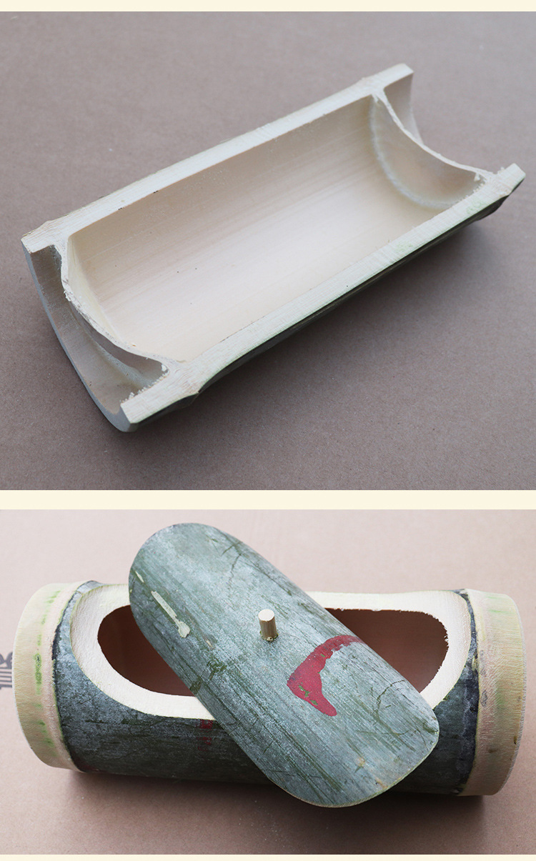 带盖蒸卧式竹节竹桶蒸盅蒸汤竹筒饭竹筒家用自制焖饭手工新鲜