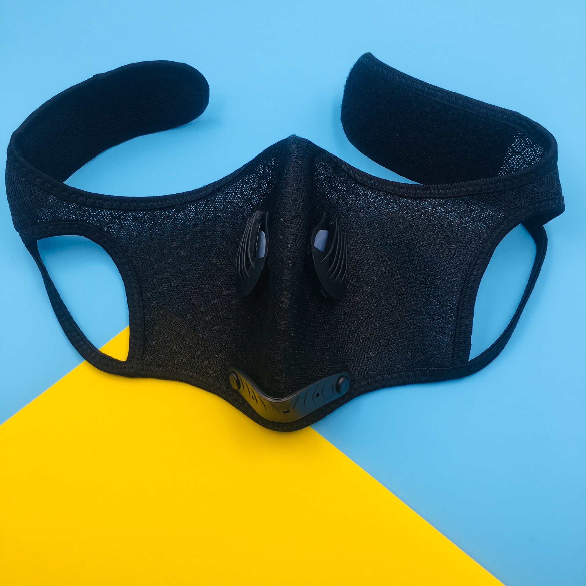 骑行口罩三明治活性炭防水口罩男女薄款防风头戴挂耳面罩