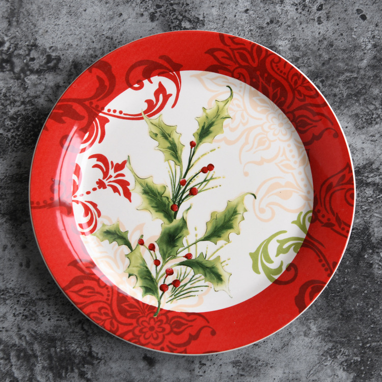 外贸出口陶瓷餐具西餐盘子 点心盘 水果盘 装饰盘 挂盘 平盘