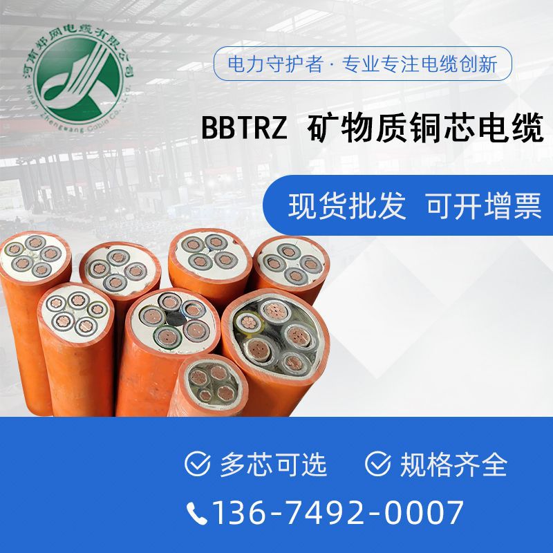 bbtrz矿物质电缆 柔性矿物质电缆 国标无氧铜绝缘电力电缆厂家
