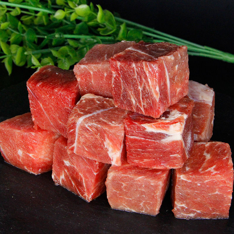 新鲜牛肉粒 冷冻牛腩块 4斤装牛腩粒火锅食材有牛油一件代发