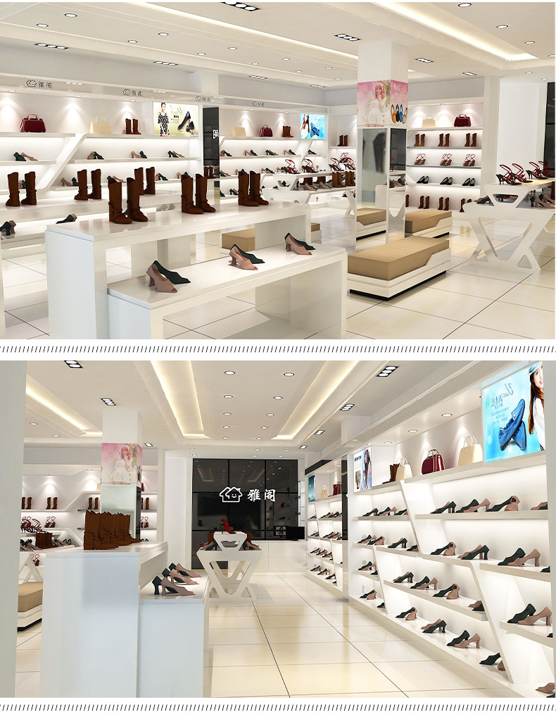 整店定制现代简约鞋店展柜女鞋展示柜产品陈列展示架自由组合鞋架