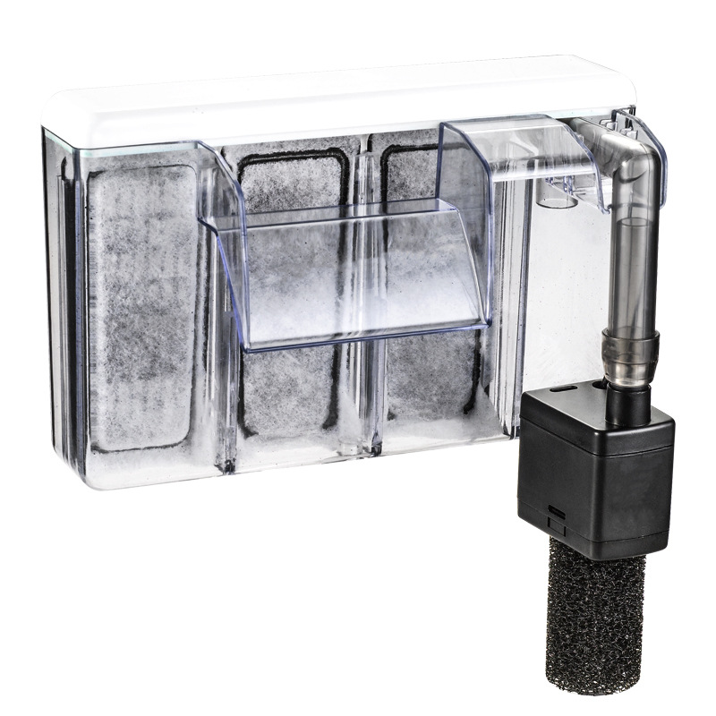 鱼缸过滤器潜水泵鱼缸外挂瀑布过滤器净水器增氧循环静音