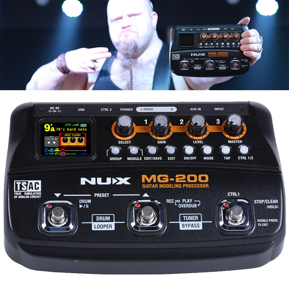 nux小天使电吉它综合效果器吉他数字合成器鼓机失真金属nux效果器