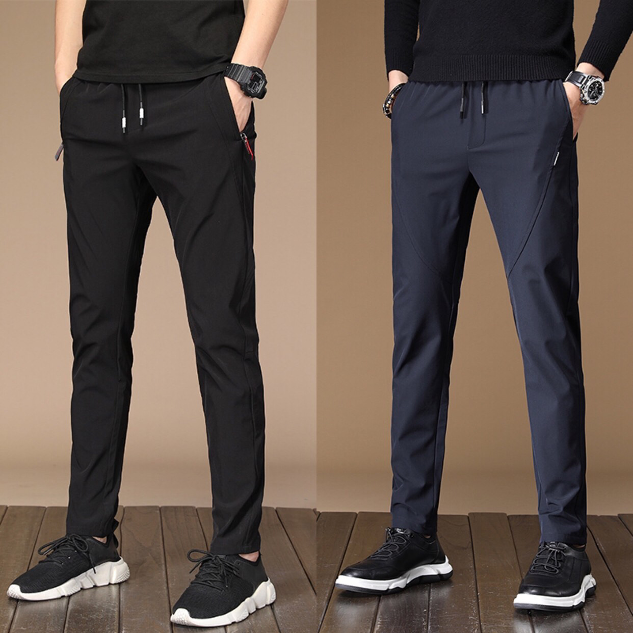 保暖休闲裤男秋冬新款韩版运动裤宽松直筒男士裤子男裤户外加绒裤