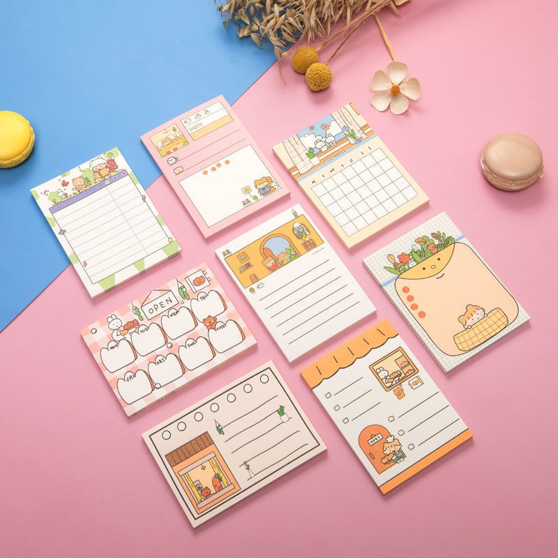 韩国ins便签本可爱便签纸网红小本子卡通留言纸学生手账记事本