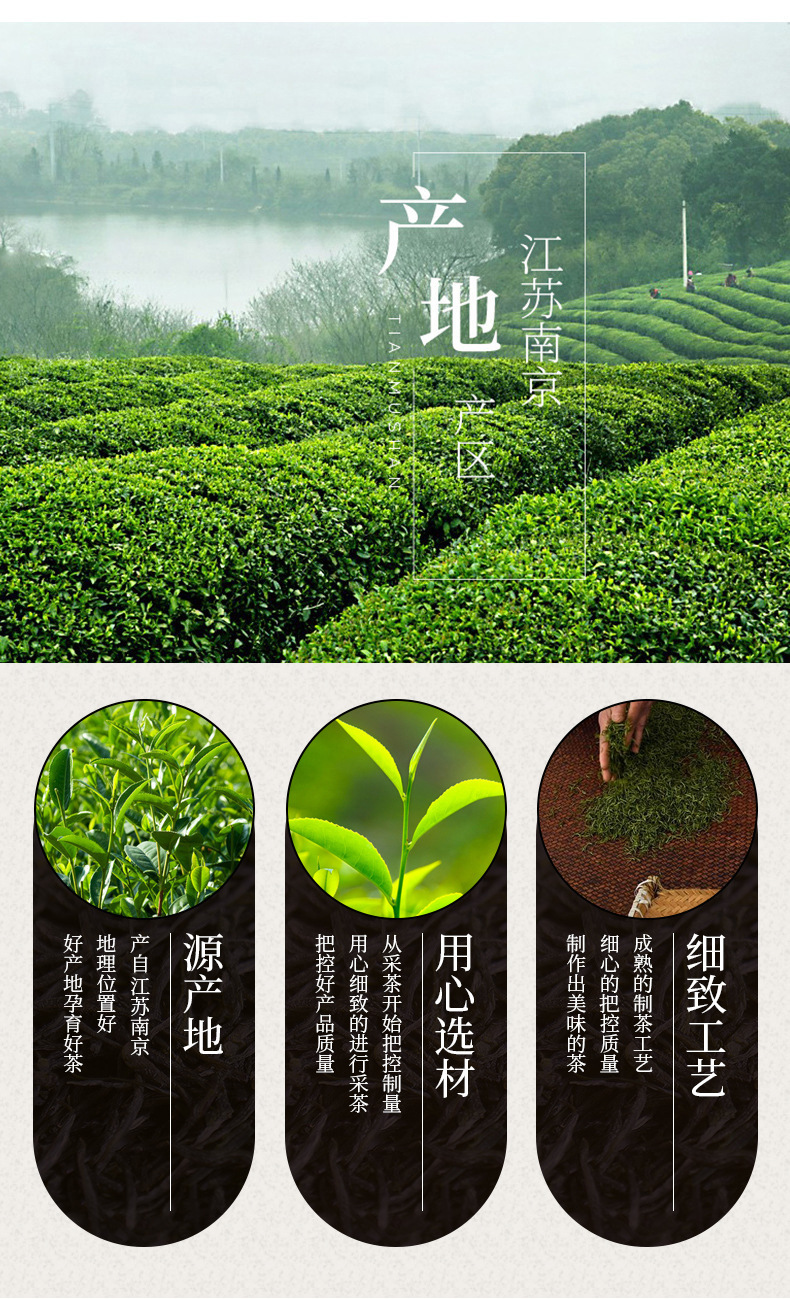 新茶毛尖云雾浓香型南京雨花茶罐装50克绿茶会议待客自饮茶礼品