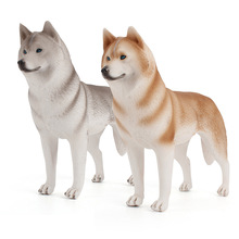 跨境仿真西伯利亚雪橇犬模型儿童静态二哈宠物狗哈士奇摆件玩具