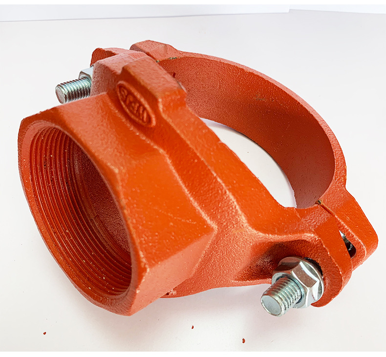 丝接机械三通消防沟槽管件沟槽机三螺纹式机械三通开孔三通小口径