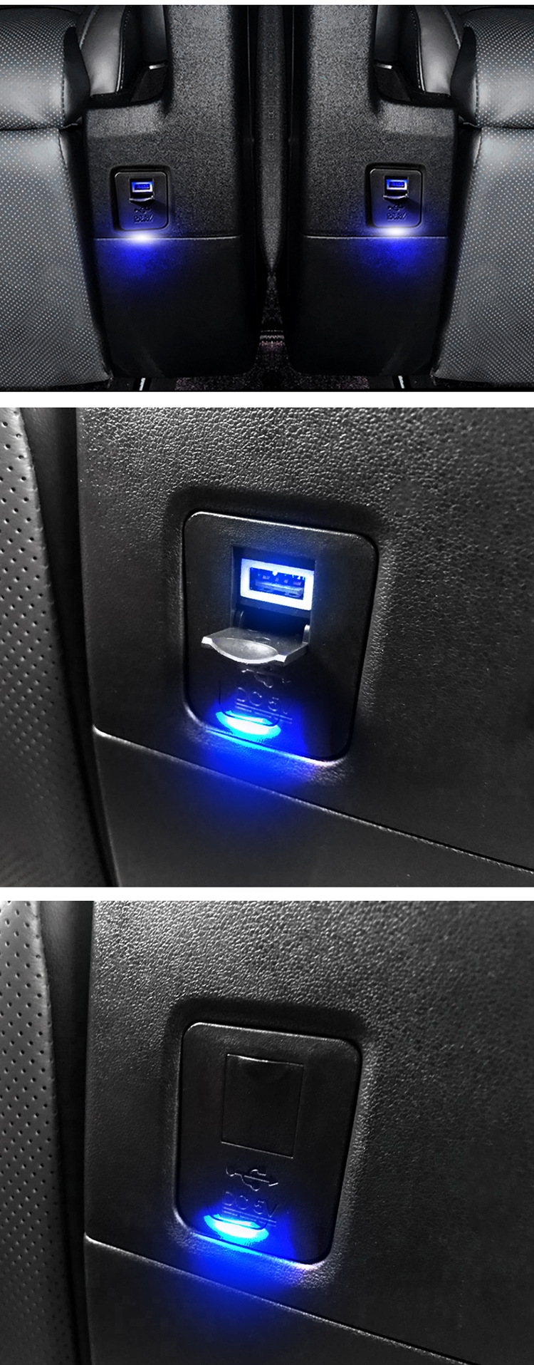 适用埃尔法威尔法豪华版二排座椅车充alphardvellfire30系usb快充