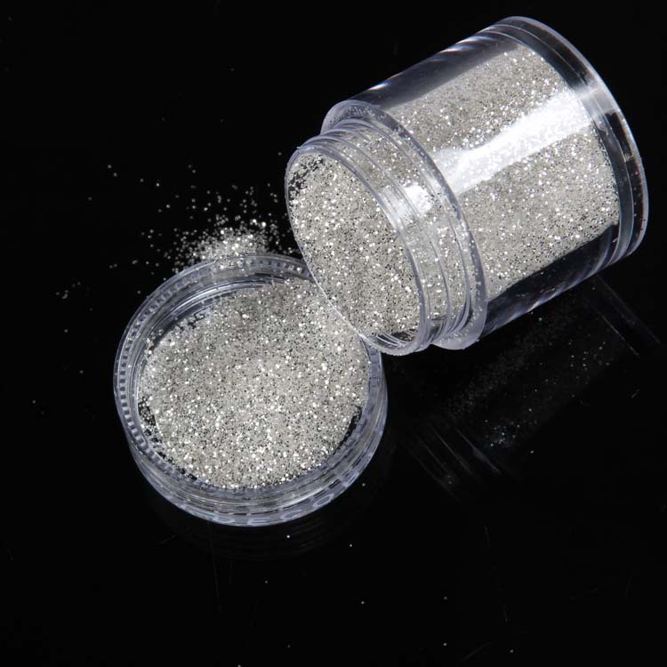 美甲工具银色闪粉璀璨粉10g克大容量指甲粉渐变镭射超细闪粉亮片-阿里