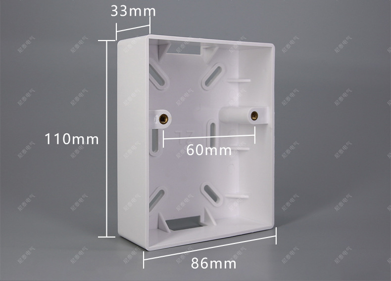 柜机空调漏电保护开关专用明盒家用热水器漏保底盒明装线盒pc阻燃