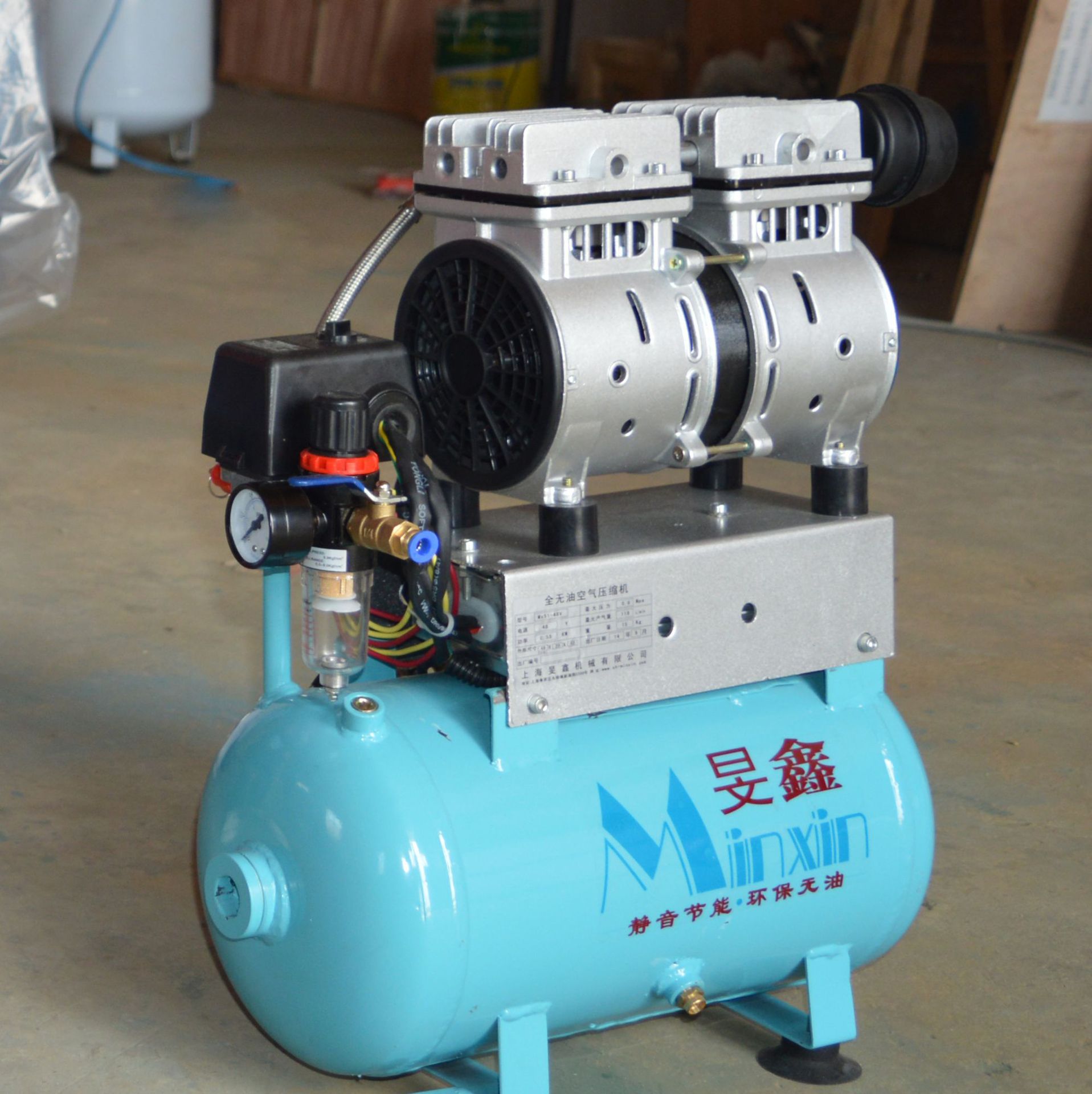旻鑫牌12v 24v 48v车载无油空压机,直流无油空气压缩机3kw 2.2kw