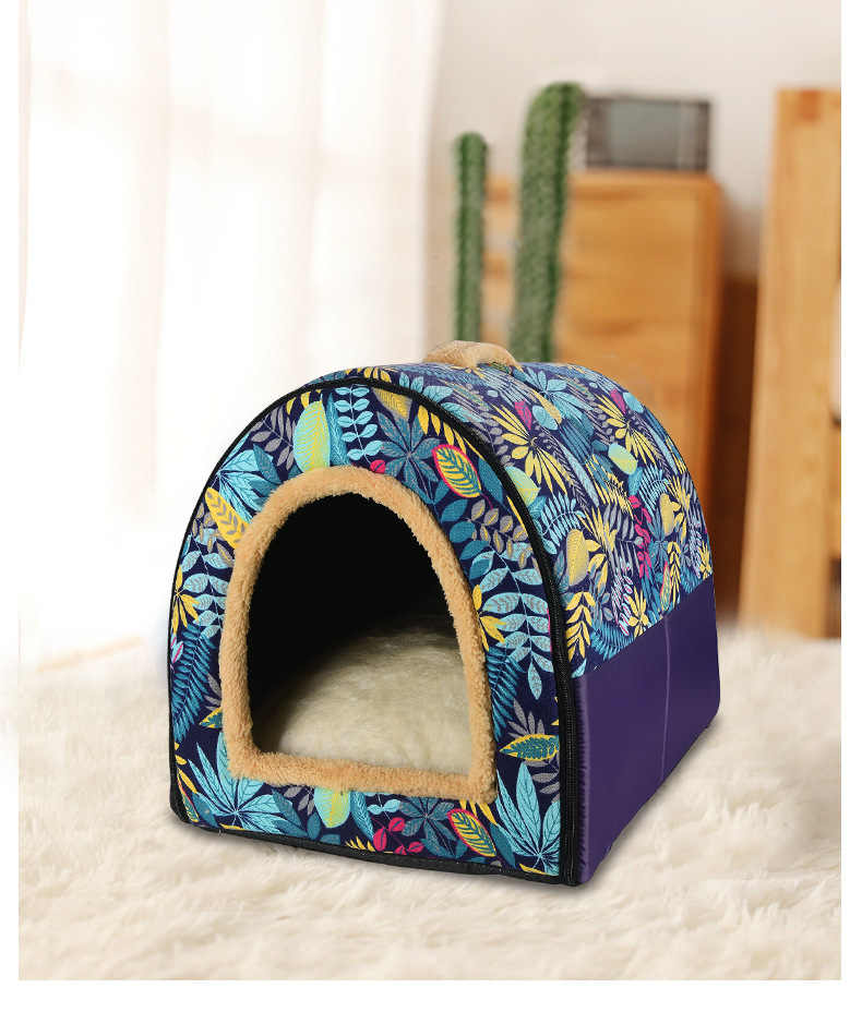 冬季保暖窝可拆卸封闭式泰迪棉窝蒙古包防寒猫窝狗床宠物狗窝批发