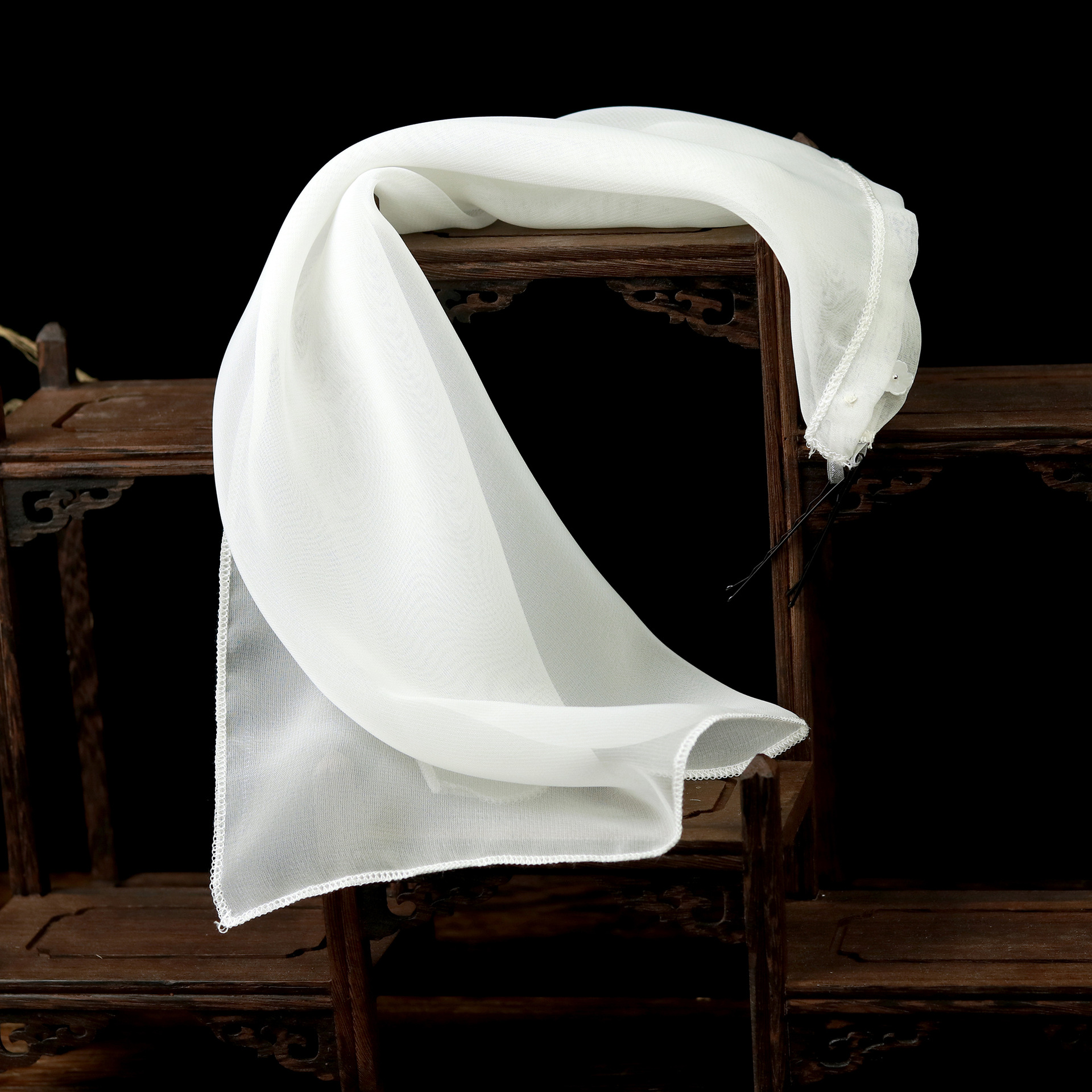 贰玥新品面纱 古风面帘吊坠雪纱遮面纱 仙气汉服面纱影视女侠饰品