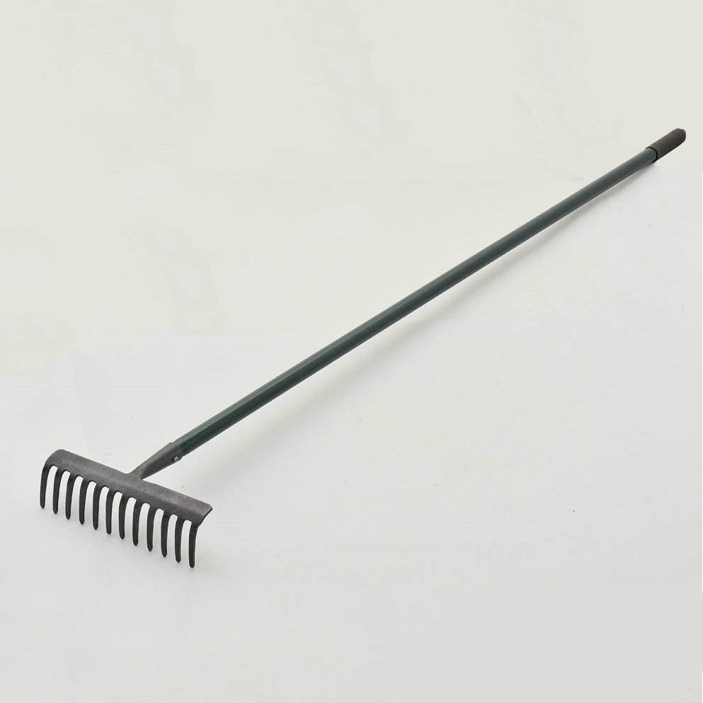 厂家批发 长木柄园林工具钉耙 高碳钢多齿搂草翻土耙绿化农作耙头