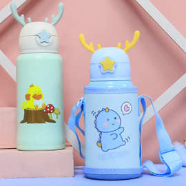 创意礼品可爱小鹿保温杯 学生儿童防烫保温水壶316不锈钢鹿角杯