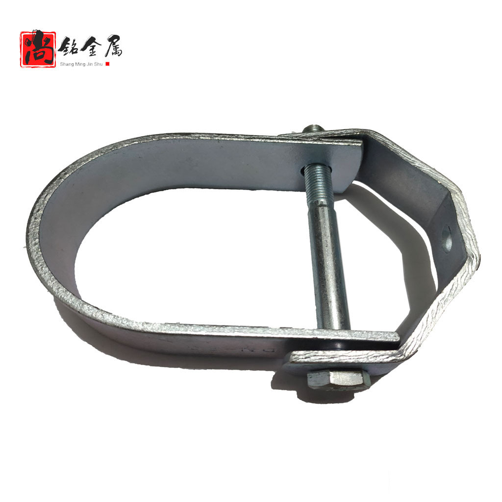 厂家现货销售抗震支架u型抱箍抗震u型管夹u型管束管卡镀锌带胶皮
