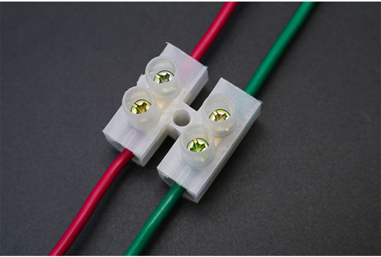 包邮铰链电线连接器2位螺丝式对接接线端子60a接线柱快速电线对接