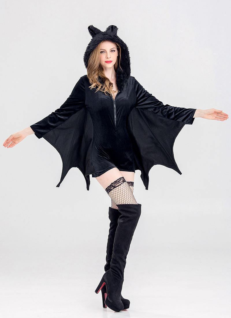 分码万圣节蝙蝠装舞台服 亲子装表演服装 cosplay服装角色扮演服