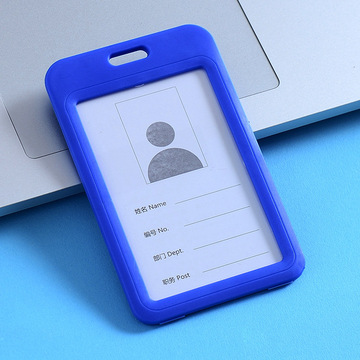 单卡套双面透明胸牌工作证套胸卡塑料员工挂绳证件套工牌学生校牌