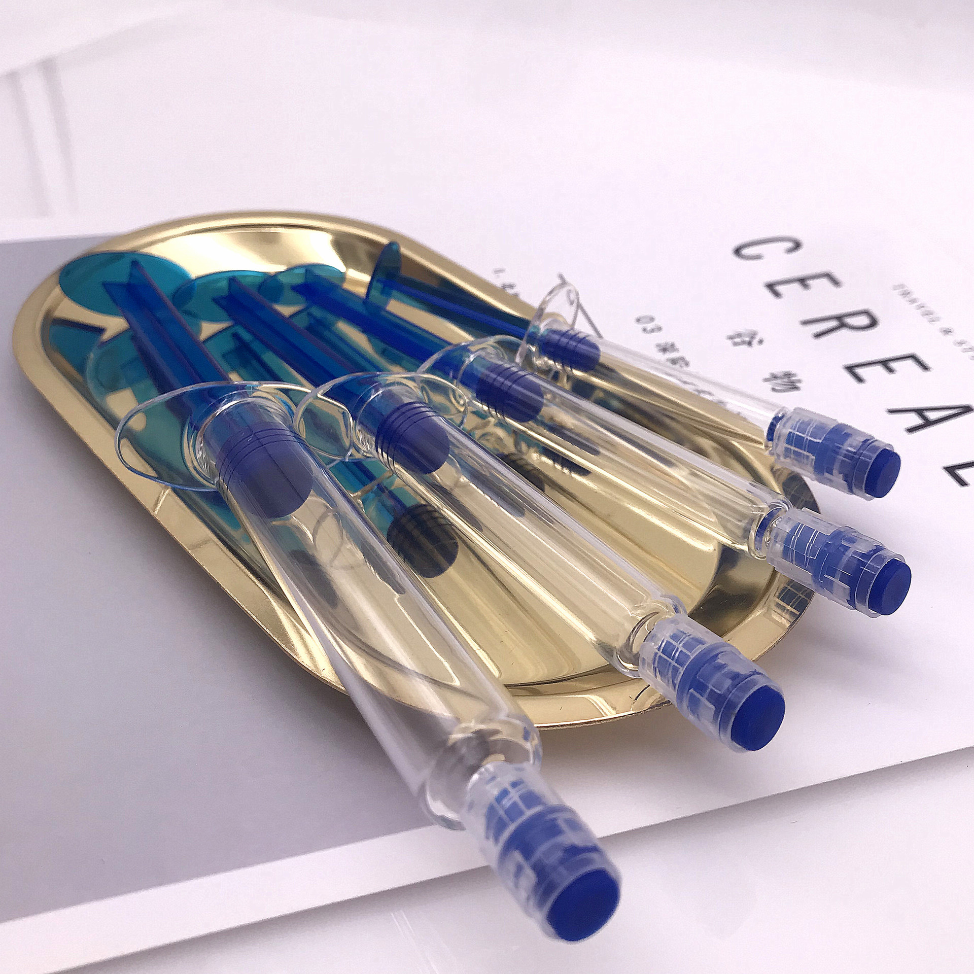 现货供应涂抹式水光针管1ml2ml3ml5ml10ml眼霜针管后推瓶精华包材