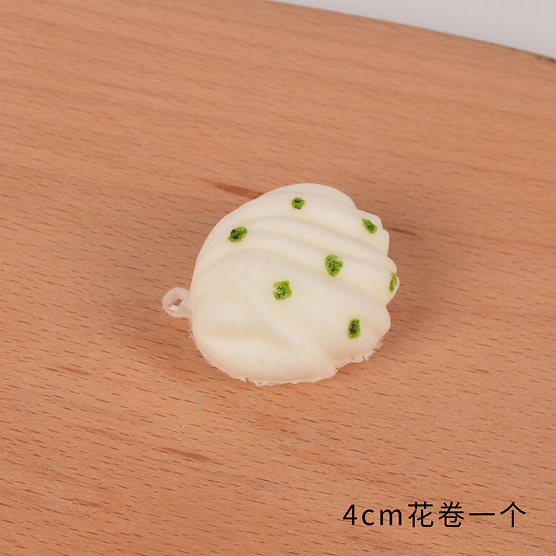 One Piece Dropshipping Steamed Buns Twisted Rolls Steamed Buns Suit Slow Rebound Simulation Food Key Mobile Phone Toy Pendant