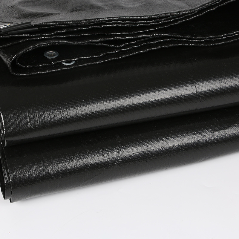 黑色篷布遮阳布户外彩条布防水防晒加厚隔热防雨除草布pe棚布