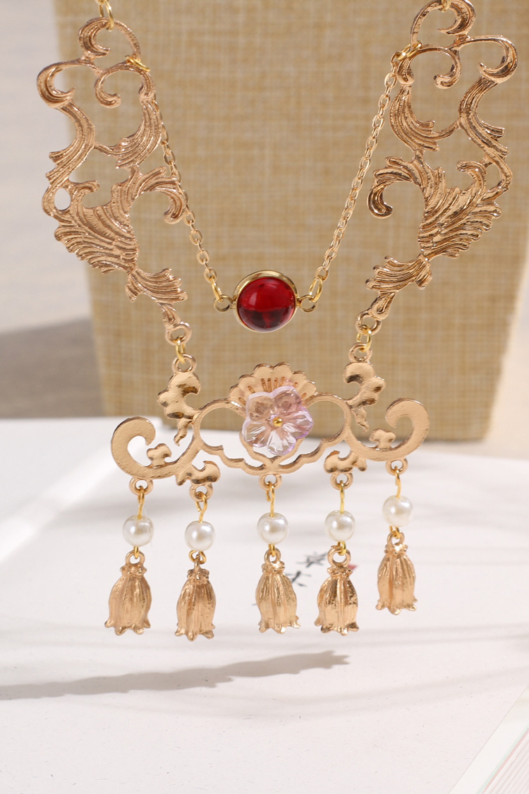 璎珞项圈明制汉服配饰古风项链流苏吊坠簪娘古装首饰少女古代饰品