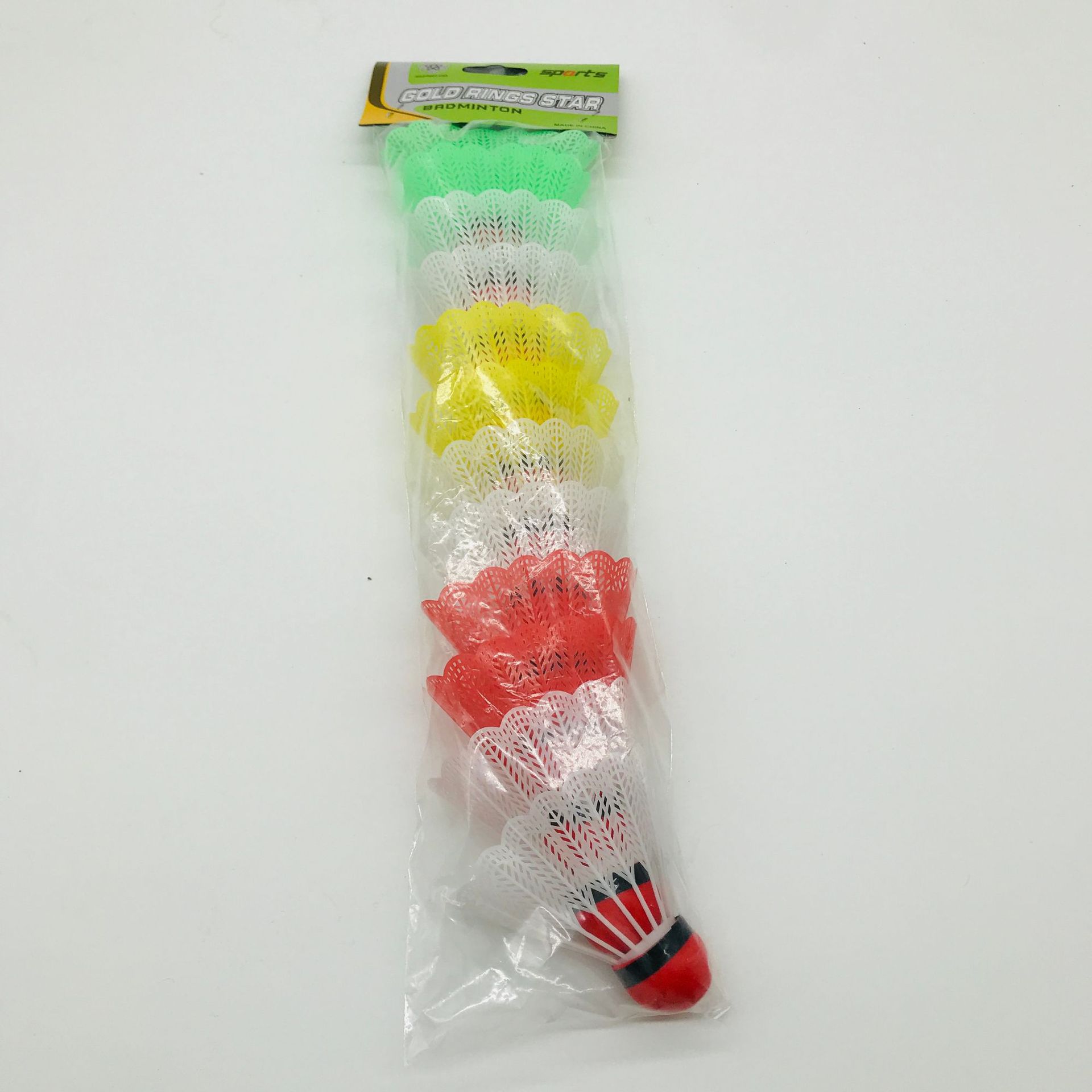 厂家直销彩色塑料羽毛球 红皮头12只装 儿童娱乐训练玩具小额批发