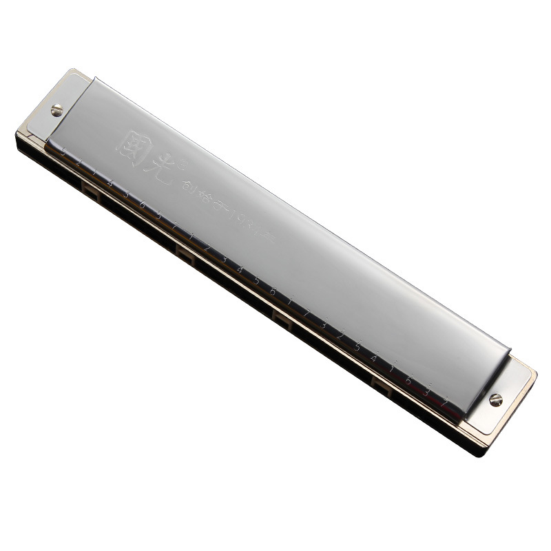 上海国光口琴24孔复音c调专业演奏级儿童初学成人入门口琴重音琴