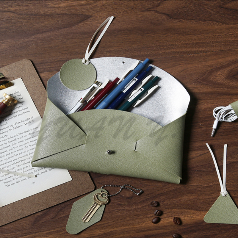 厂家批发简约皮革笔袋 手工复古钢笔皮套 美工笔保护套pu笔套