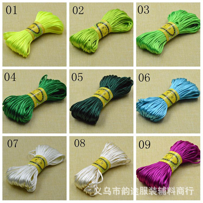 Hand-Knitted Rope No. 5 No. 7 Korean Thread Jade Thread Red Chinese Knot Braided Rope Diy Korean Rope
