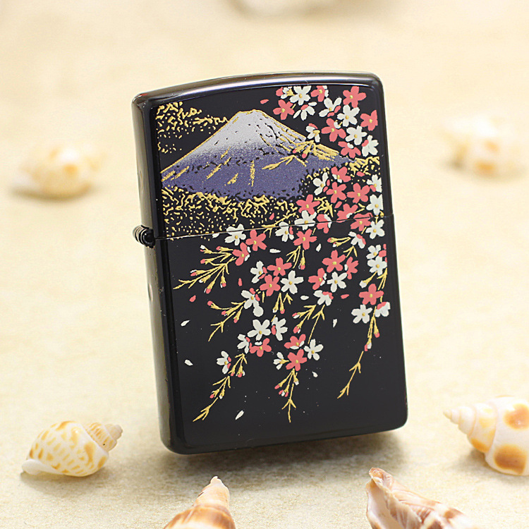 zippo打火机2lafujisakura本金莳绘之樱花