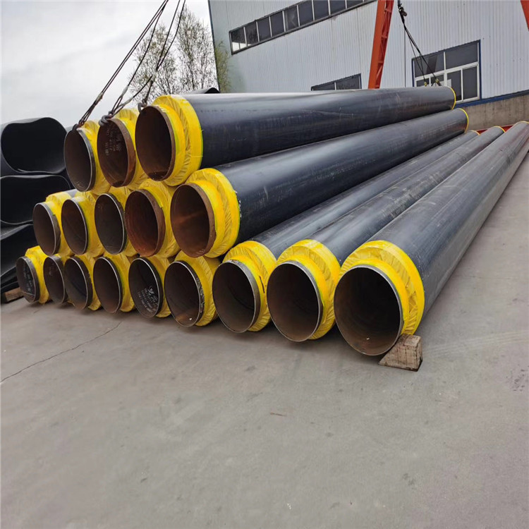 热力管网聚氨酯保温管 塑套钢保温管道 预制直埋黑夹克保温管道