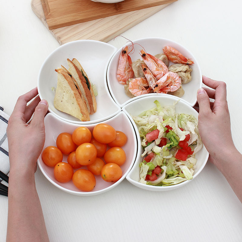 四菜一汤拼盘网红餐具家用摆盘套装组合现代套餐菜盘创意陶瓷拼盘