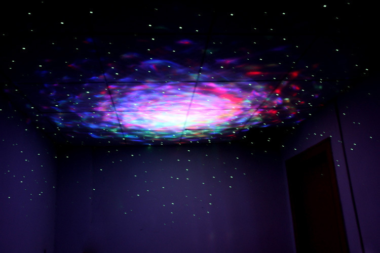 跨境水纹星空投影灯 七彩led激光满天星云灯 圣诞万圣小夜灯