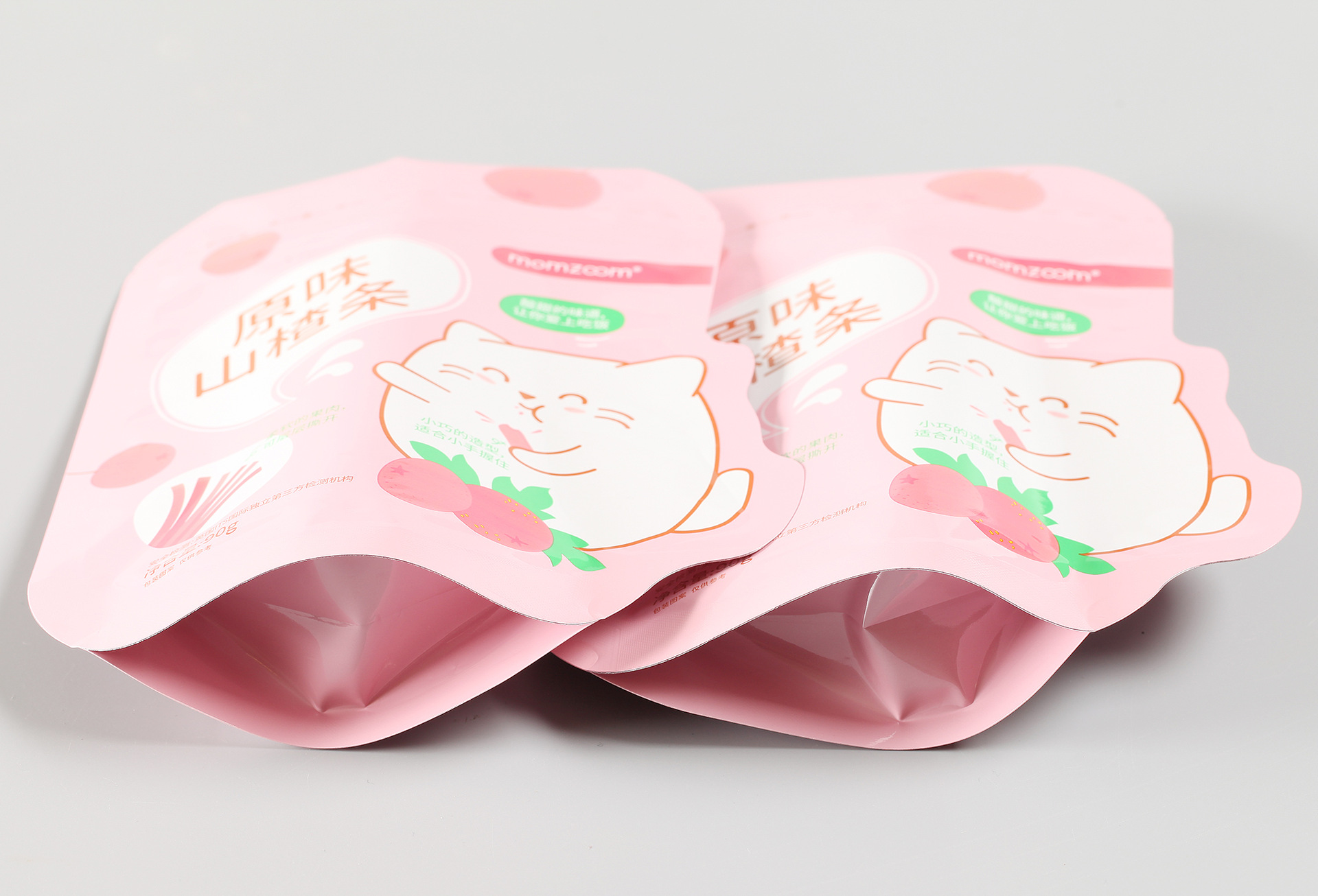 定做异形休闲食品山楂果脯包装袋阴阳镀铝立体拉链袋零食包装卷膜