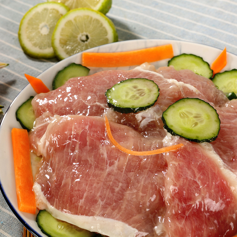 厨芝旺调味猪扒广式小食肉眼香煎猪扒包速冻半成品10kg/箱