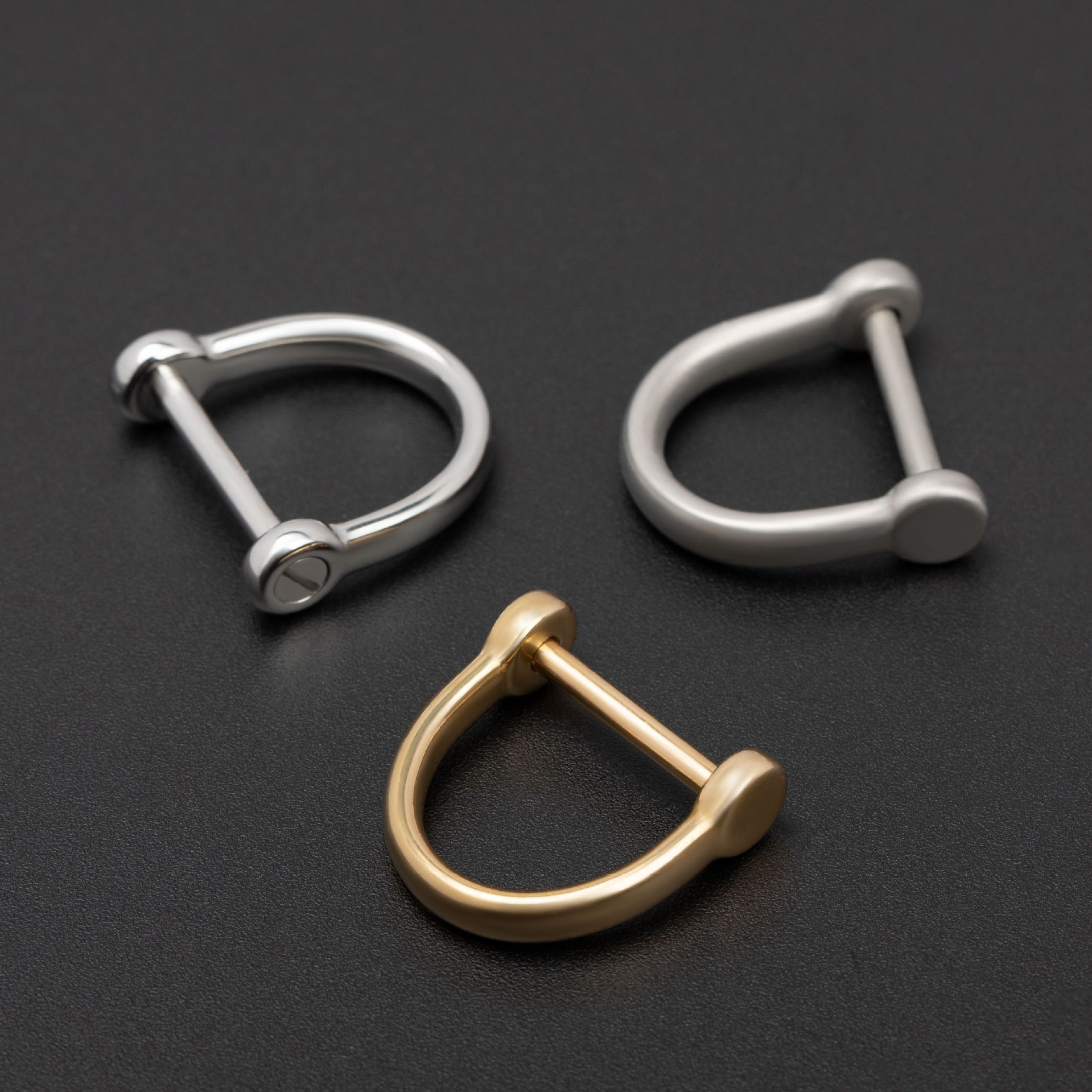 现货黄铜马蹄扣纯铜财布扣日版精致马蹄扣铜新款汽车钥匙扣