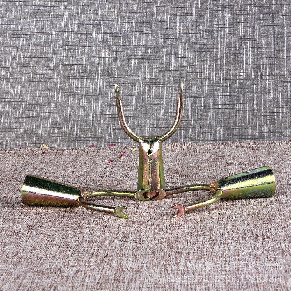 镀铜铁皮衣叉头 撑衣杆用叉头晾衣叉头大衣叉厂家直销 一元两元批