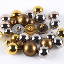 厂家直销环保复古仿金色纽扣平面青铜色光头蘑菇扣装饰钮扣