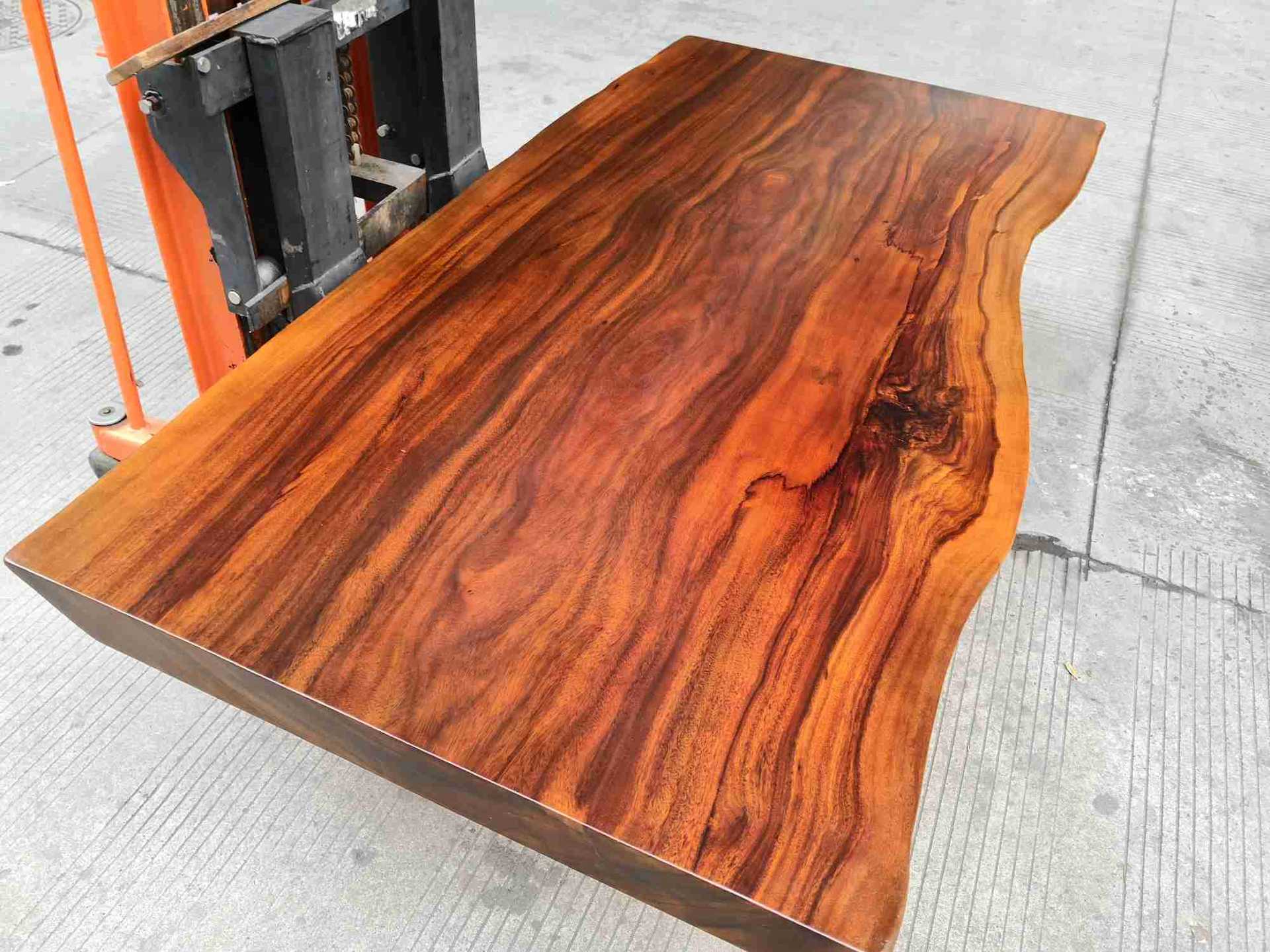 新品自然边风格奥坎黄檀黑金檀大板大班桌茶台办公桌餐桌190*95*8